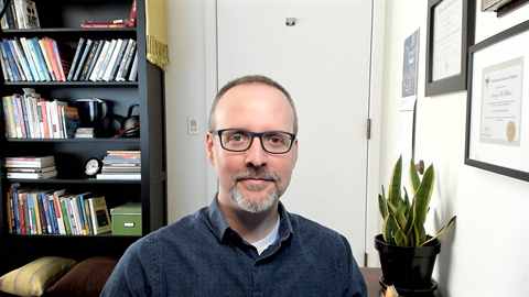 photo of Jeremy McAllister, owner of Lifekey Counseling, in a virtual session